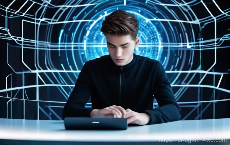 디지털 정체성 관리의 체계적 접근 - **Prompt 1: The Digital Fortress of Identity**
    A person, appearing to be in their late teens or ...